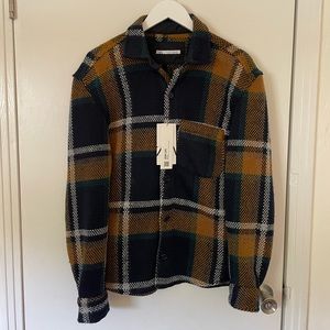 Zara collared knit button-up shirt/sweater—new with tags! Size M.